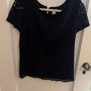 J. Crew Black Lace Women's Blouse